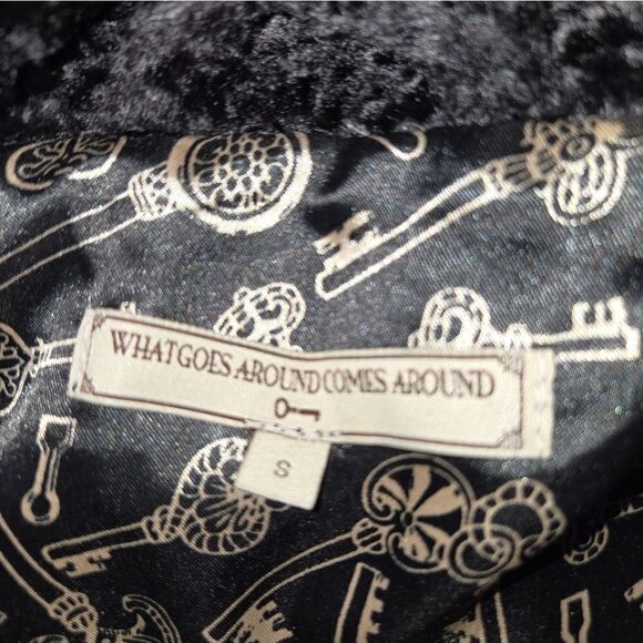 WHAT GOES AROUND COMES AROUND Black Coat Jacket S Anthropologie. GC - Picture 2 of 16